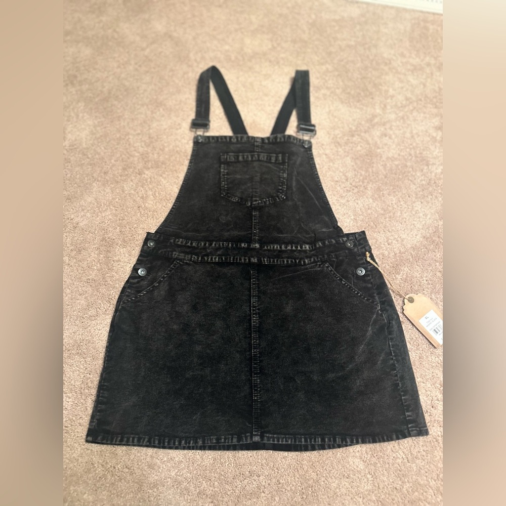True Craft Washed Black Denim Dress